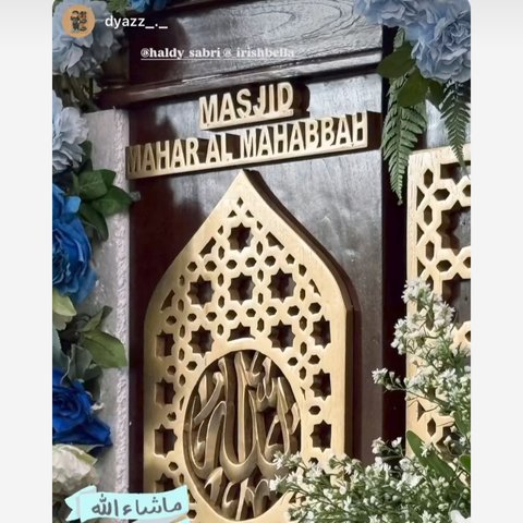 Akhirnya Rampung, 5 Potret Masjid Irish Bella Mahar dari Haldy Sabri - Namanya Masjid Mahar Al Mahabbah
