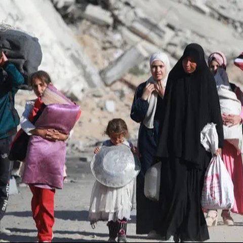 Lebih jauh, ia memperingatkan tentang kondisi kemanusiaan yang mengerikan di Gaza bahwa ada lebih dari 1 juta anak berisiko kelaparan. (Bashar TALEB/AFP)