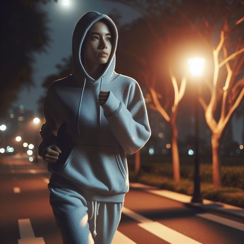 Ilustrasi Olahraga Malam Hari