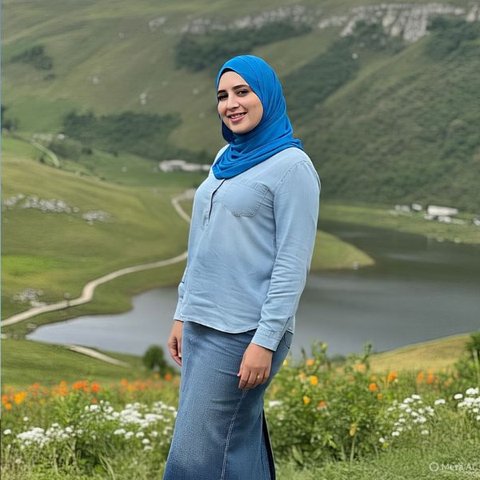 Ilustrasi Rok Jeans Panjang