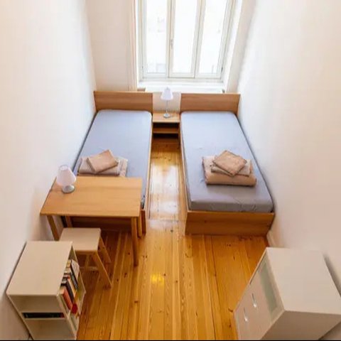 Model Kamar Tidur Ukuran Kecil untuk 2 Kasur (ilustrasi AI)