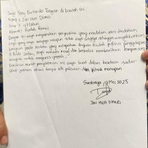 suara permintaan maaf Diana