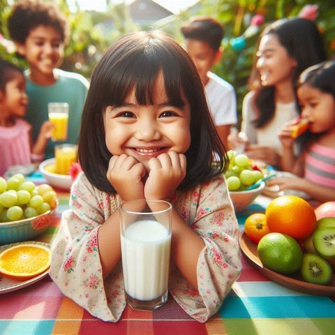 Ilustrasi Minum Susu