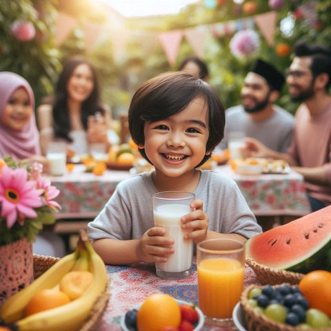 Ilustrasi Minum Susu
