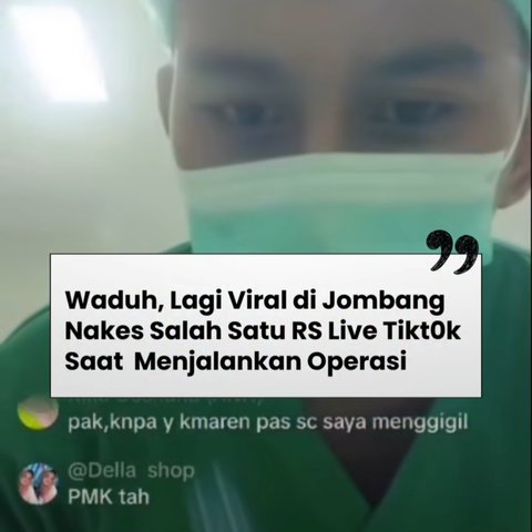 Perawat di Jombang Live Instagram Saat Operasi Caesar
