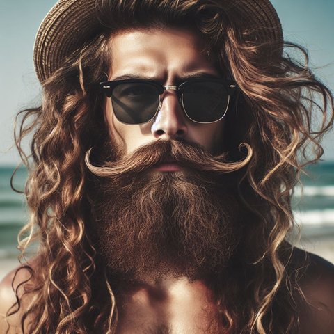 Ilustrasi Pria Berrambut Lebat