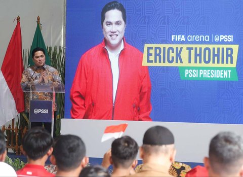 Ketua PSSI, Erick Thohir saat melakukan peresmian FIFA Arena Indonesia di Oase Park Ciputat, Tangerang Selatan, Selasa (06/05/2025).