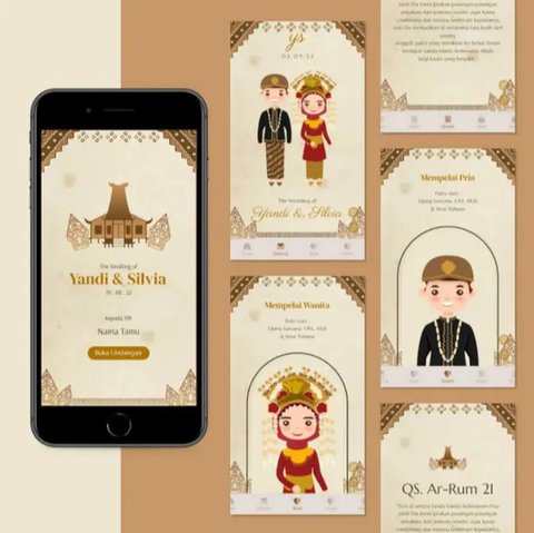 Contoh undangan digital pernikahan. Gemini.Ai