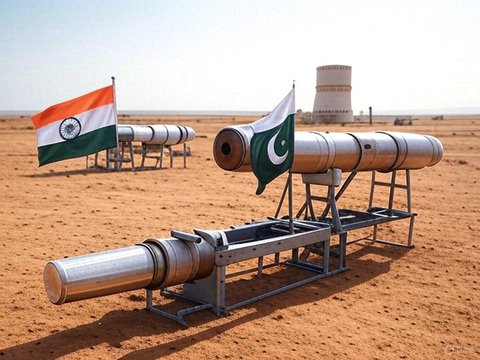 ilustrasi senjata nuklir india dan pakistan