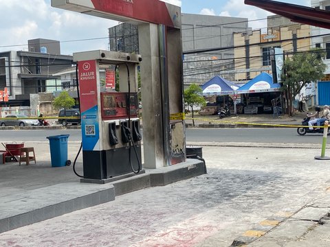 Kebakaran SPBU pertamina di lampung