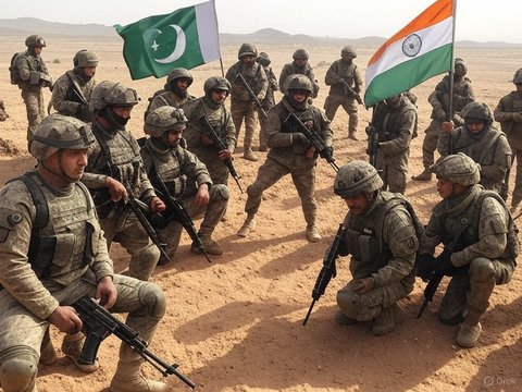 tentara India dan tentara Pakistan