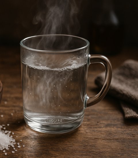 Ilustrasi Garam dan Air Panas