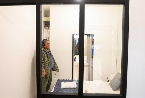 Contoh desain (mock up) rumah subsidi dengan luas 14 m persegi dan 23,4 meter persegi di Jakarta, Minggu (15/06/2025).