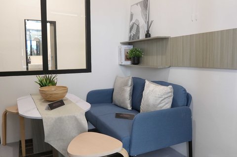 Contoh desain (mock up) rumah subsidi dengan luas 14 m persegi dan 23,4 meter persegi di Jakarta, Minggu (15/06/2025).