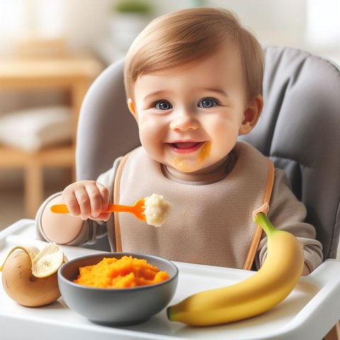 Ilustrasi Anak Makan