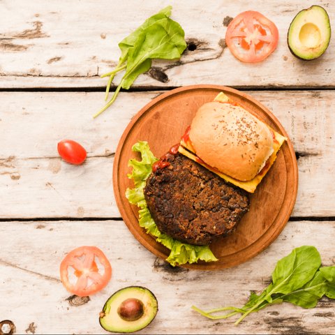 Black bean burger is a perfect option for vegans.