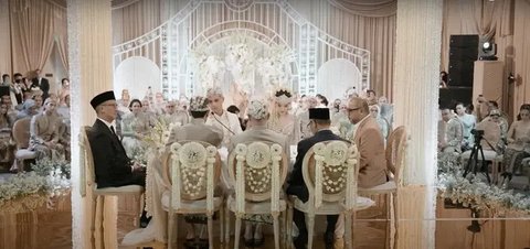 Potret Detail Dekorasi Akad Nikah Al Ghazali dan Alyssa Daguise