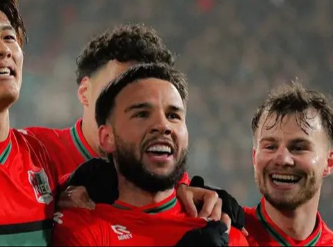 Calvin Verdonk mencetak satu gol saat NEC Nijmegen menang 4-1 atas Fortuna Sittard dalam laga lanjutan Eredivisie 2024/2025, Minggu (19/1/2025). (Dok. NEC)