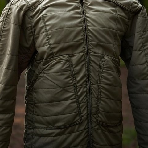 ilustrasi jaket bahan parasut