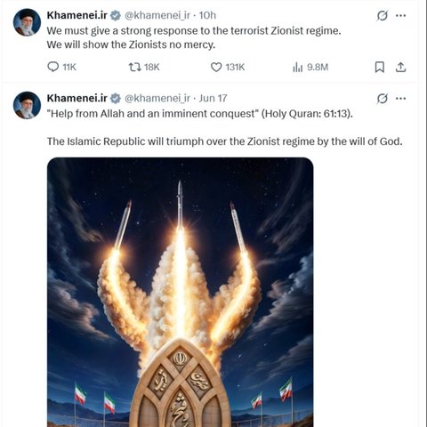 Akun media sosial Khamenei