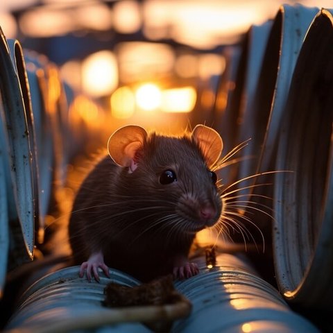 Ilustrasi Tikus dalam Mobil