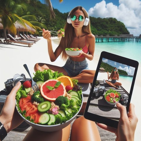 Ilustrasi Makan saat Liburan