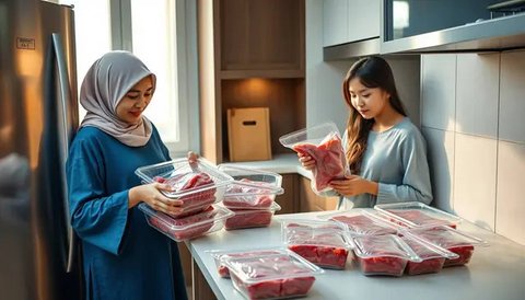 6 Penampakan Isi Kulkas Usai Kurban Iduladha, Penuh dengan Daging (sumber: Twitter/henlosaal)