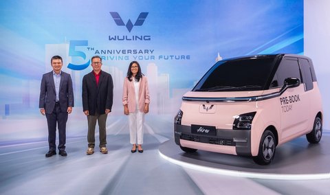 Wuling memperkenalkan kendaraan ramah lingkungan yang dinamakan Air ev, sumber: Wuling.