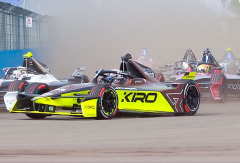 Pembalap Cupra Kiro, Dan Ticktum pada Formula E Jakarta 2025, Sabtu (21/6/2025) sore WIB