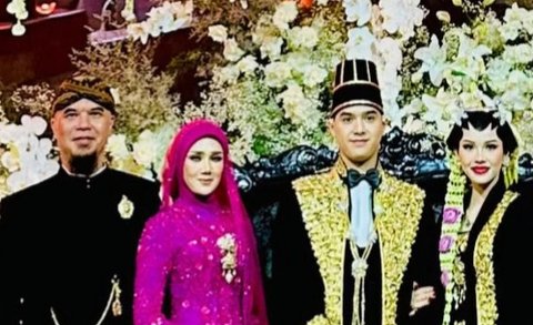 Tanpa Maia Estianty, Potret Mulan Jameela Bersanding dengan Ahmad Dhani di Ngunduh Mantu Al Ghazali