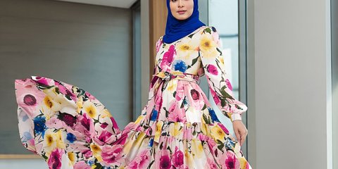 Ilustrasi Model Model Gamis Bunga untuk Kondangan