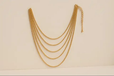 Model Kalung Rantai Emas Panjang