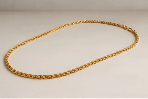 Model Kalung Rantai Emas Panjang