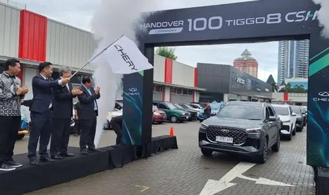 Chery telah memulai proses penyerahan 100 unit Tiggo 8 CSH kepada para konsumen (Arief A/Lipuntan6.com).