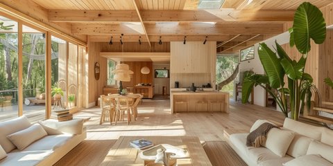 Ilustrasi Model Rumah di Kampung dengan Konsep Open Space