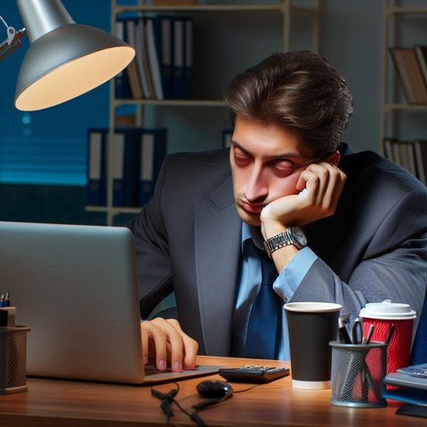 Ilustrasi Bekerja Malam Hari