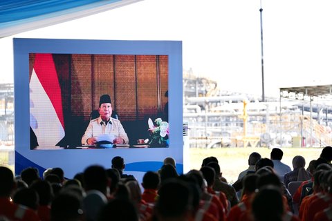 Presiden Republik Indonesia Prabowo Subianto meresmikan pengoperasian peningkatan produksi minyak 30 Ribu Barel Blok Cepu