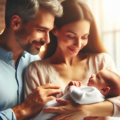 Ilustrasi Bayi dan Orangtua