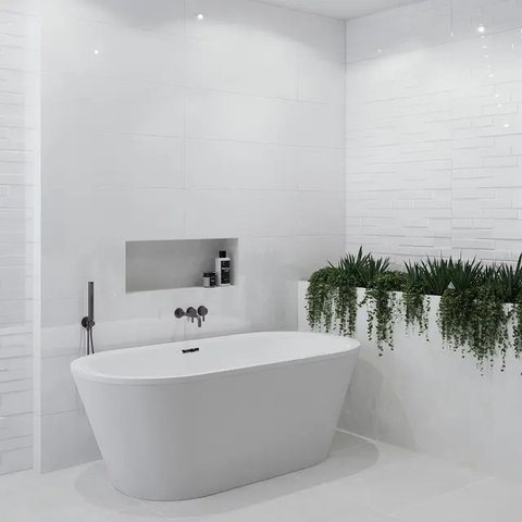 Kemewahan desain kamar mandi dengan dominasi warna taupe, panel kayu, dan juga sentuhan mewah melalui marmer.