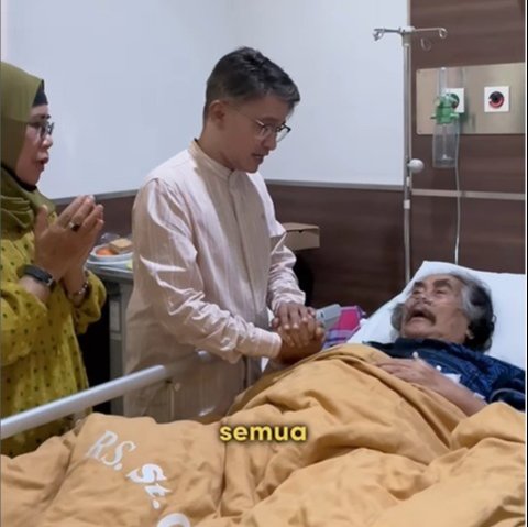 Jaja Miharja Menangis Dijenguk Ruben Onsu Sampai Tak Mau Lepas Genggaman Tangan Sang Presenter