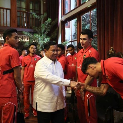 Prabowo Bertemu Timnas Indonesia di Kertanegara