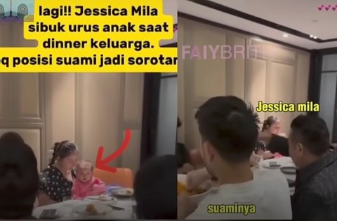 Potret Jessica Mila Sibuk Urus Anak saat Makan Malam Keluarga, Duduk Jauh dengan Yakup Hasibuan Jadi Sorotan