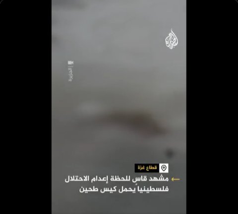Detik-Detik Pria Palestina di Gaza Bawa Sekantong Tepung buat Makan Keluarganya Dibom Drone Israel, Benar-Benar Keji