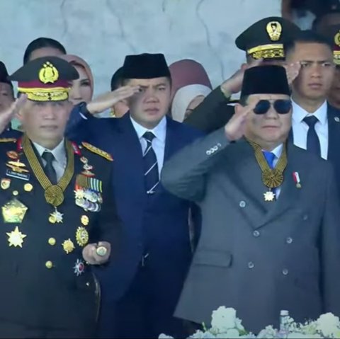 Prabowo di Hut Bhayangkara