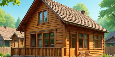 Ilustrasi Model Rumah Kayu