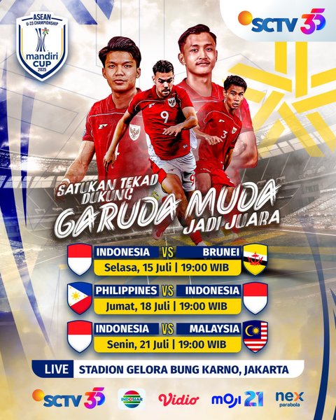 EMTEK Media Eksklusif Tayangkan Seluruh Pertandingan ASEAN U-23 Championship Mandiri Cup 2025