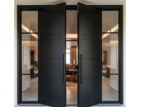 ilustrasi pintu kupu tarung minimalis