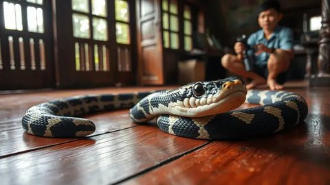 mitos ular weling menurut orang jawa Ilustrasi dibuat AI