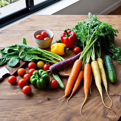 Jenis-jenis sayuran yang bermanfaat untuk menurunkan kadar kolesterol (Ilustrasi dibuat AI)