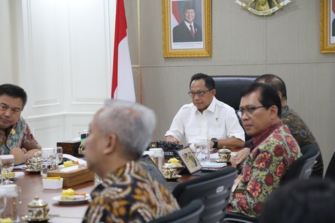Mendagri Tito Karnavian saat Rapat Koordinasi Sosialisasi Pembangunan Satuan Pelayanan Pemenuhan Gizi